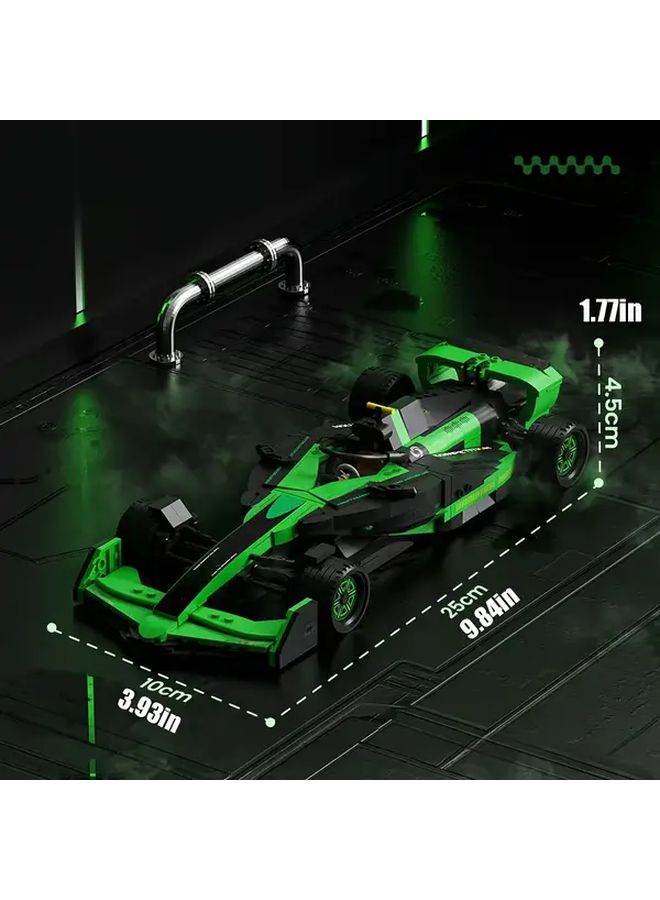 مجموعة بناء سيارة رياضية فاخرة خضراء 1220 قطعة نموذج ABS للبالغين هدية عرض ديكور المنزل - Image 5